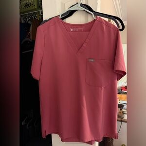Figs Mauve Scrub Top